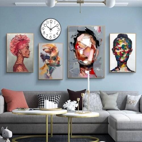 Abstract No Face Portrait Male and Female Canvas Painting Wall Art Nordic Posters and Prints Wall Pictures for Living Room Decor