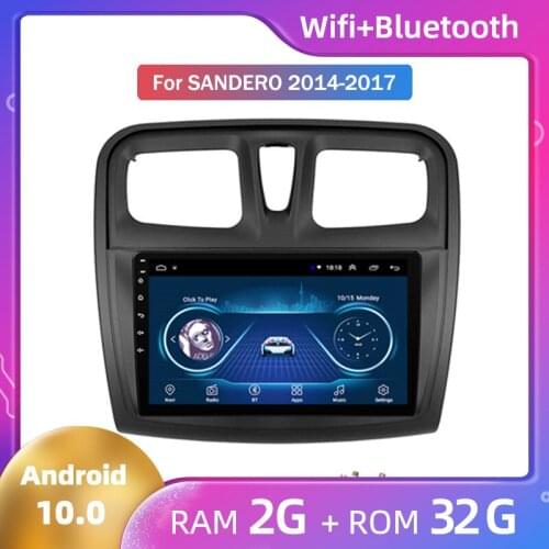 Android 10 Quad Core ROM 32G Wifi For Renault Sandero 2014 2015 2016 2017 GPS reversing image car navigation integrated machine