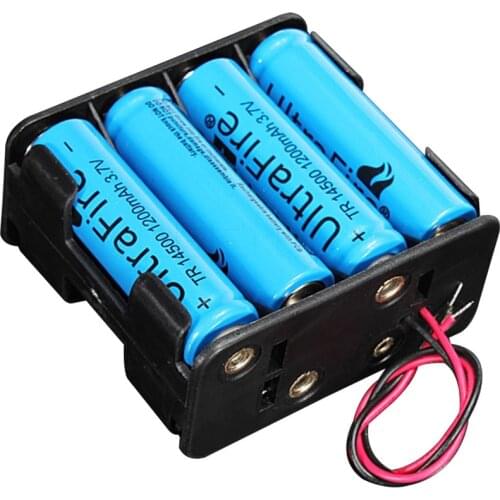 Black 12V 8xAA Plastic Battery Storage Box Case Holder For 8pcs AA Battery With Wire Leads 8pcs Battery Clip Slot Storage Case