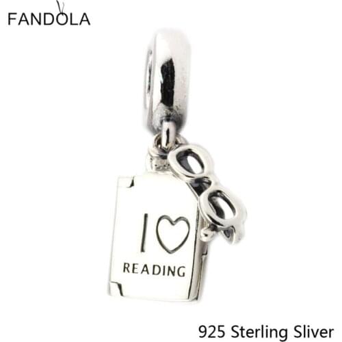 CKK 925 Sterling Silver Love Reading Fashion Charms Beads Fits Original Bracelets & Bangle DIY Jewelry