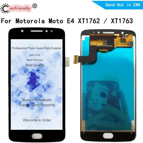 For Motorola Moto E4 XT1762 LCD Display Touch Screen Digitizer with frame Assembly Replacement For MOTO E4 XT1762 XT1763 Display