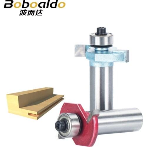 1pcs 1/2 inch Industrial Grade Rabbeting Bit woodworking tool T type bearings wood milling cutter router bits for wood