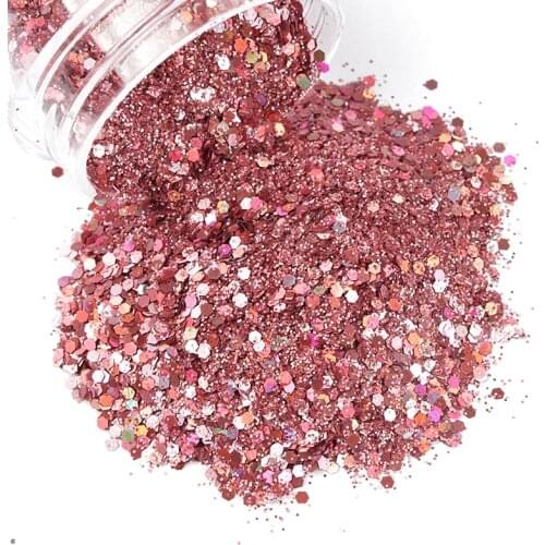 Holographic Nail Art Glitter Sequins Nail Decorations Shiny Mix Hexagon Shape Flakes Glitter Powder Polish Manicure Accessories