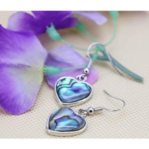 Hot sale 16mm Prevalent Abalone seashells eardrop Earrings Heart shape women gifts jewelry diy Accessories Series