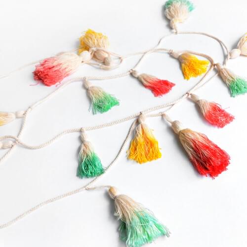 Colorful Baby Mosquito Net Accessories Tie Dyed Hanging Decoration Kids Room Children Bed Tent Netting Curtain Decor Ornaments