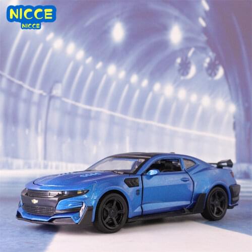 Micce 1:32 Camaro Model Car Metal Diecast Model Acousto-optic Pull-back Toy Car High Simulation Sound Light Kids Toy Gift