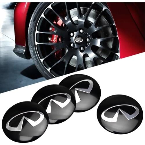 4pcs 56mm Car Tyre Steering Wheel Center Hub Cap Stickers Decor Decal for Infiniti Q50 Q30 Q60 Q70 IPL QX50 QX30 QX60 QX70 QX80