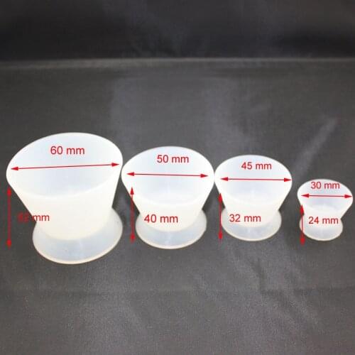 New Dental Lab Silicone Mixing Bowl Cup Cups 4pcs/set