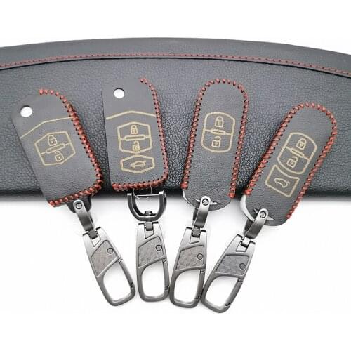 Newest Leather Car Key Cover For Mazda Atenza Axela 6 CX-5 CX-7 CX7 CX-9/CX9 MX5 2014 2015 2016 2017 2/3 Buttons Protect Shell