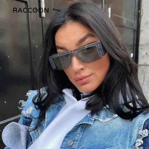 2021 New Fashion Rimless Square One Piece Sunglasses Women Luxury Brand Mirror Pink Shades Men Trend Female Eyewear Sun Glasses
