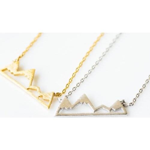 Jisensp New Arrival Dainty Snowy Mountain Necklace for Women Snowcap Mountain Jewelry Necklace for Women Party Gift lovers gift