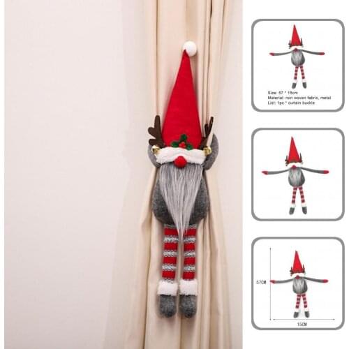 Adorable Classical Christmas Elements Curtain Buckle Cute Christmas Curtain Tiebacks Tear-resistant for Restaurant