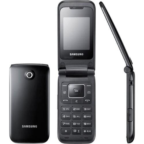 Original Samsung E2530 2G Mobile Phone 2G GSM Dumbphone OS Cell Phone 2.0" 1.3MP FM Radio Unlocked Cellphone Refurbished Celular