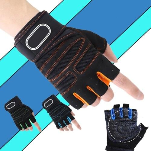 Gym Gloves Fitness Weight Lifting Cycling Anti-slip Anti-shock Men Women Gloves Training Half Finger Breathable Sport Glove G002