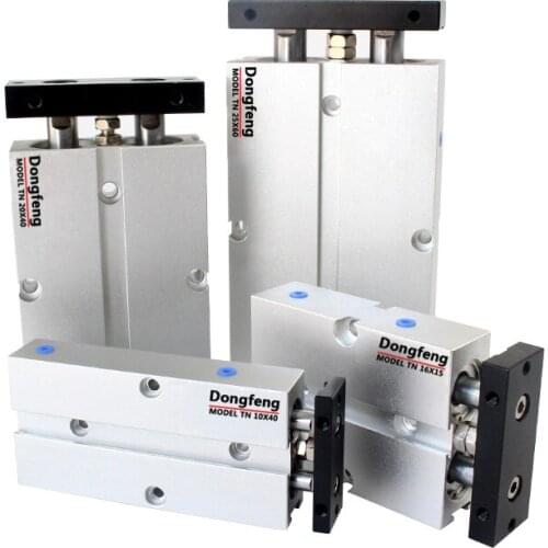 Aluminum Alloy TN Type Pneumatic Cylinder 10mm 16mm 20mm 25 mm Bore 10/15/20/25/30/35/40/45/50/60/70mm Stroke Air Cylinder