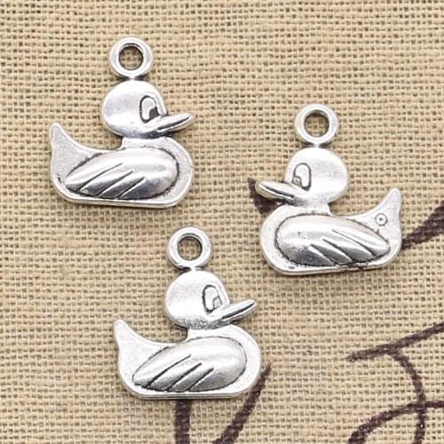 10pcs Charms Duck 19x16mm Tibetan Bronze Silver Color Pendant Findings Accessories DIY Vintage Choker Handmade Jewelry