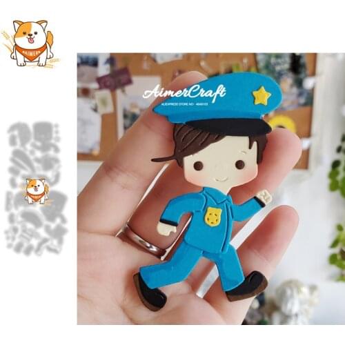 The police catch the thief Metal Cutting Dies Scrapbooking Stencil DIY Embossing Craft Die Cuts Card Making New Dies For 2021