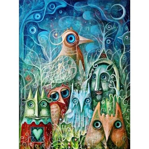 Full Square/Round Drill 5D DIY Diamond Painting "Abstract Bird" 3D Rhinestone Embroidery Cross Stitch 5D Home Decor Gift