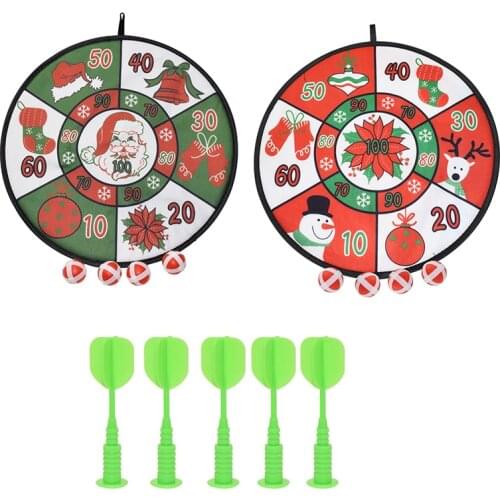 Christmas Target Balls Darts Board With Cloth Safety Sticky Throwing Toy Sport Toys Gift For Kids Home Decor Educational Toy