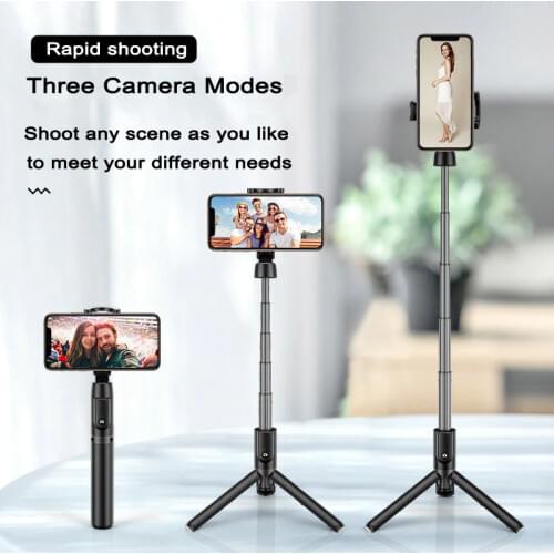 Selfie Stick Portable Bluetooth Wireless Remote Tripod Outdoor Holder Action Camera Live Photo iOS Note 20 Smartphone Stabilizer