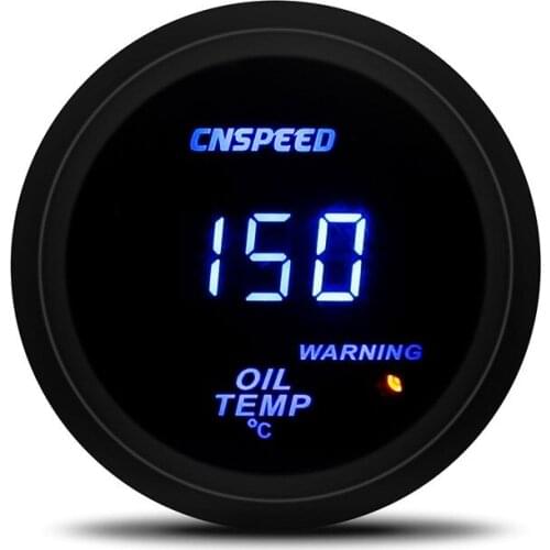 12V car modified instrument 2 inch (52mm) blue light universal with digital display speed meter black case