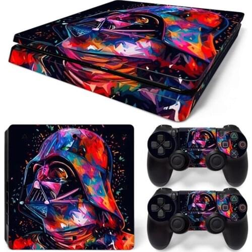Marvel Iron man Star Wars Vinyl Skin Sticker for PS4 Slim Console and 2 Controllers Decal Cover Game Accessories
