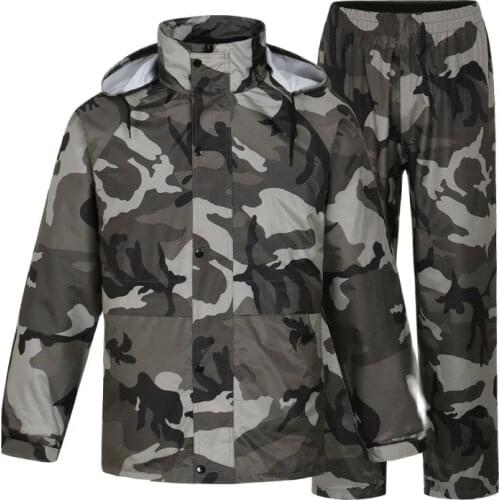 Camouflage Adults Motorcycle Raincoat Men Waterproof Suit for Fishing Male Waterproof Suit for Fishing Hiking Capa De Chuva Gift