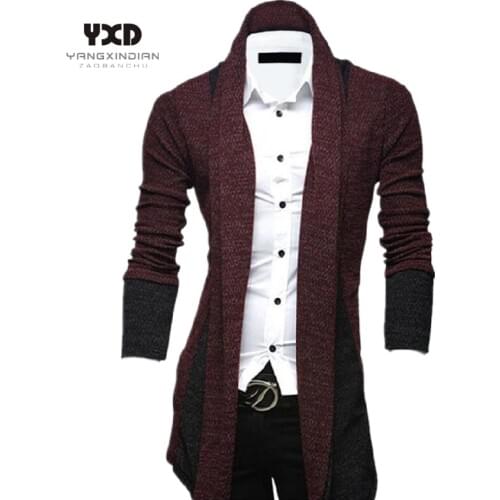Plus size Man Casual Spring Autumn Patchwork Sweater Patchwork Full Sleeve Cardigan Men Clothing Mens Sweater mens sweaters new