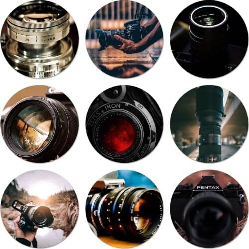 Photographer Camera Lens Icons Pins Badge Decoration Brooches Metal Badges For Backpack Decoration