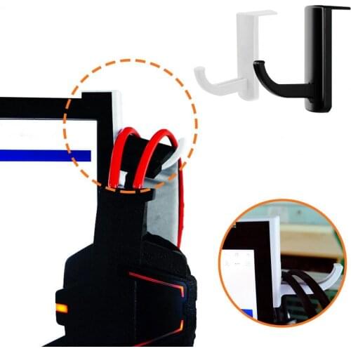 1 Set Headphone Microphone Stand Headset Rack Fashion Creative Lightweight Headset Hook Headphone Hanger PC Monitor Gadget
