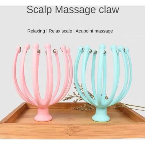 1Pcs Head Massager Neck Massage Octopus Scalp Stress Relax Spa Healing Alloy Health Care Tool Body Head Massage Beauty Tool