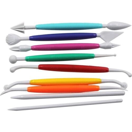 10PCS/set Patterns Fondant Cake Decorating Flower Sugar Craft Modelling Tools Clay Fondant Cake Decorating Tool