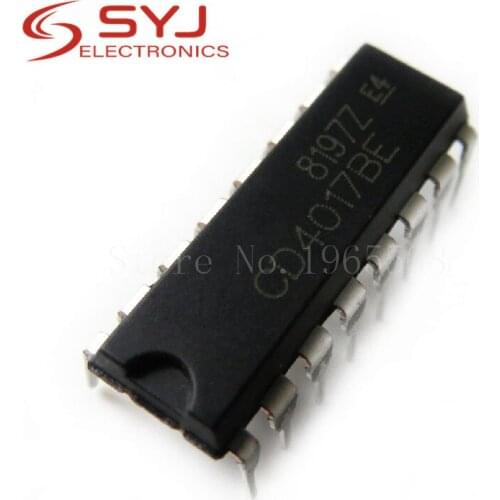 10pcs/lot CD4017BE DIP16 CD4017 DIP CD4017B new and original IC In Stock