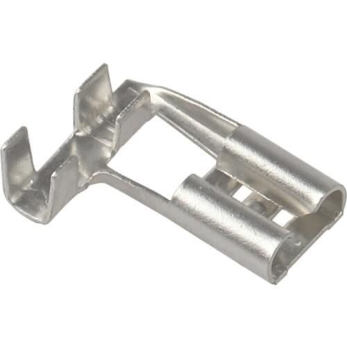 100sets 6.3 Flag-shaped insertion spring end flag type guard L-shaped curved cold compression terminal line nose