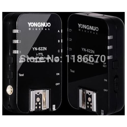 2 x Transceiver YN-622N YN622N Wireless i-TTL Flash Trigger for Nikon D3000 D100 D200 D300 D300S D400 D600 D700 D700S D800 D800E