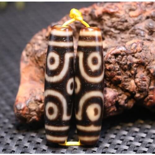 3A Energy Tibetan old Agate Ivory Color 6 Eye Healthy Symbol dZi Bead Totem Amulet Pendant Amulet LKbrother Quality