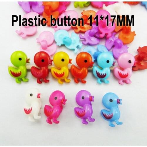 50PCS butterfly button Dyed Plastic duck buttons coat boots sewing clothes accessory P-188