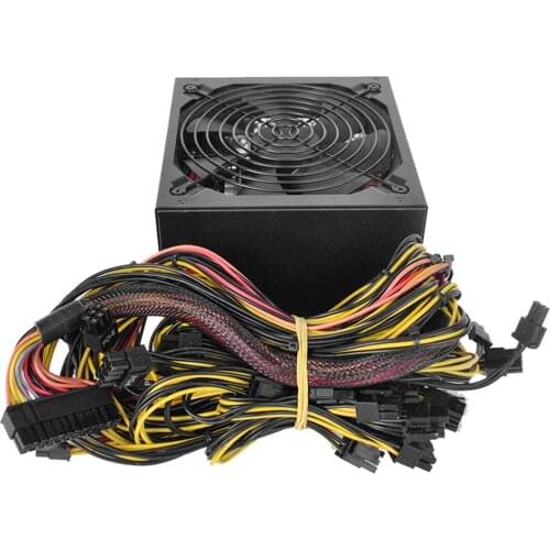 2000W 180-260V ATX Mining Bitcoin Power Supply 95% High Efficiency for Ethereum ETH S9 S7 L3 8GPU cards support Max