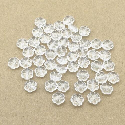 New arrival!11mm 1300pcs Clear Acrylic Flower Beads for Handmade Necklace Earring Making DIY Parts,Jewelry Findings & Components