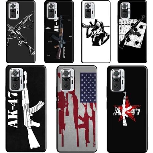 AK47 Gun Case For Xiaomi Redmi 9 9T 9C 8A 9A K40 Phone Cover For Redmi Note 10 9 Pro Note 8 8T 9S