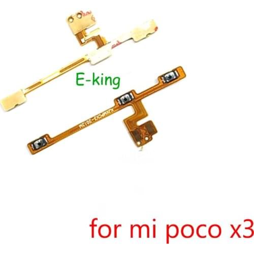 40PCS For Xiaomi Mi POCO X3 NFC Power On Off Volume Switch Side Button Key Flex Cable