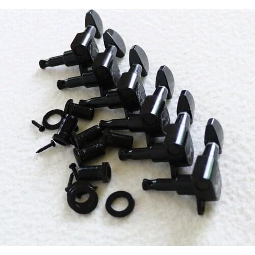 Donlis 6PCS Guitar Tuning Pegs Tuner Machine Heads black color guitar machine heads for 10mm tuning keys holes Guitar parts