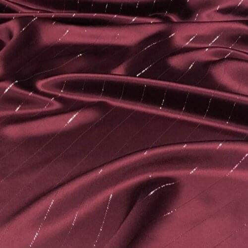 Imitation Acetate Satin Charmeuse Glossy Fabric Elegant Metallic Jacquard Thick Style For Uniform Coat Suit