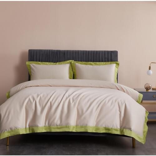 Color matching Bedding Set Long-staple cotton Bed Set Light solid color Duvet Cover Set Bed Sheet Pillowcases Queen King size