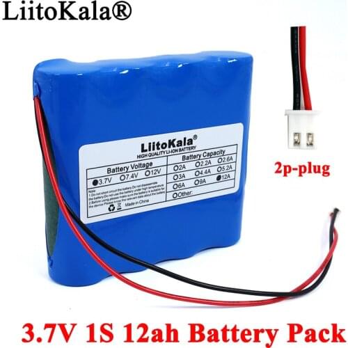 Liitokala 3.7V 18650 Lithium Battery Pack 12000mAh Fishing LED Light Bluetooth Speaker 4.2V Emergency DIY batteries with PCB