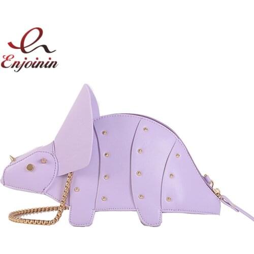 Triceratops Mini Crossbody Bag for Women Purses and Handbags Fashion Shoulder Chain Bag Clutch Bag Chic Girls Designer Bags