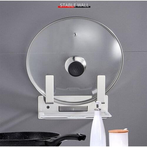 Multi-function Kitchen Holder Rack Kitchen Cutting Board Pot Lid Rack Stainless Steel Pot Cover Storage Rack Wall-mounted Holder