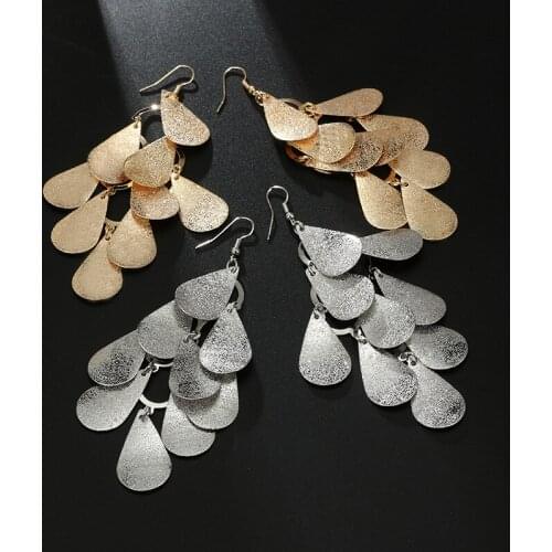 Fashion Punk Human Face Drop Earrings Retro Abstract Hollow out Statement Earrings Metal Earring Jewelry For Women