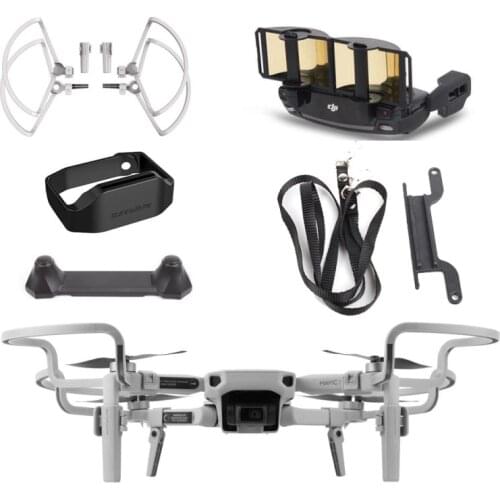 5 in 1 Accessory Kits for DJI Mavic Mini Propeller Guard with Foldable Landing Gear Signal Booster Neck Strap Joystick Protector