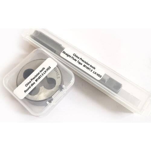 2PCS Metric M14 Left Hand Straight flute Tap and die set M14X2 M14X1.5 M14X1.25 M14X1 M14X0.75 LH Thread plug taps Dies sets